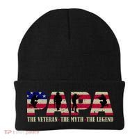 Papa The Veteran The Myth The Legend Beanie thumb 0