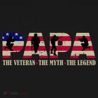 Papa The Veteran The Myth The Legend Women's Hoodie thumb 2