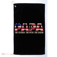 Papa The Veteran The Myth The Legend Golf Towel thumb 0