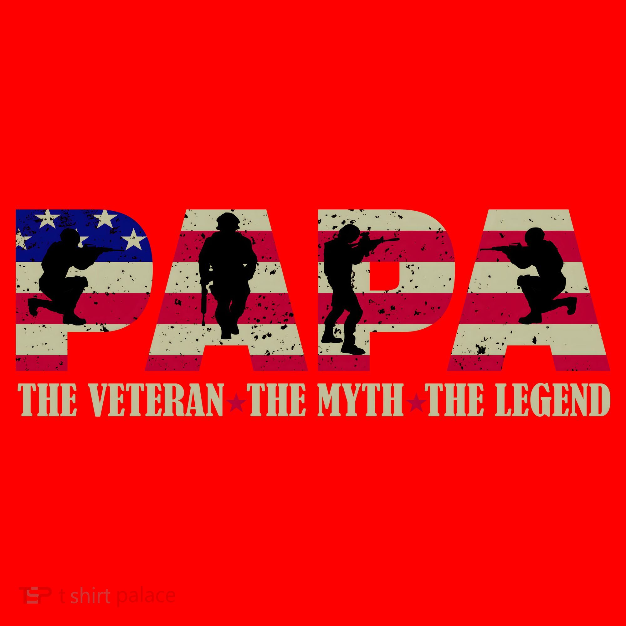 Papa The Veteran The Myth The Legend Santa Hat