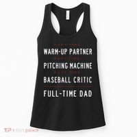 Part Time Warm Up Partner Pitching Baseball Full Time Dad Women's Tank Top thumb 0