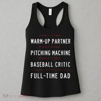 Part Time Warm Up Partner Pitching Baseball Full Time Dad Women's Tank Top thumb 3
