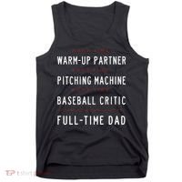 Part Time Warm Up Partner Pitching Baseball Full Time Dad Tank Top thumb 0