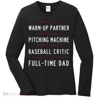 Part Time Warm Up Partner Pitching Baseball Full Time Dad Women's Long Sleeve Shirt thumb 0