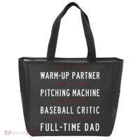Part Time Warm Up Partner Pitching Baseball Full Time Dad Tote Bag thumb 0