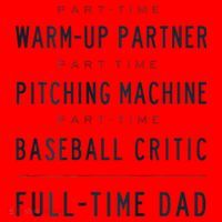 Part Time Warm Up Partner Pitching Baseball Full Time Dad Santa Hat thumb 1
