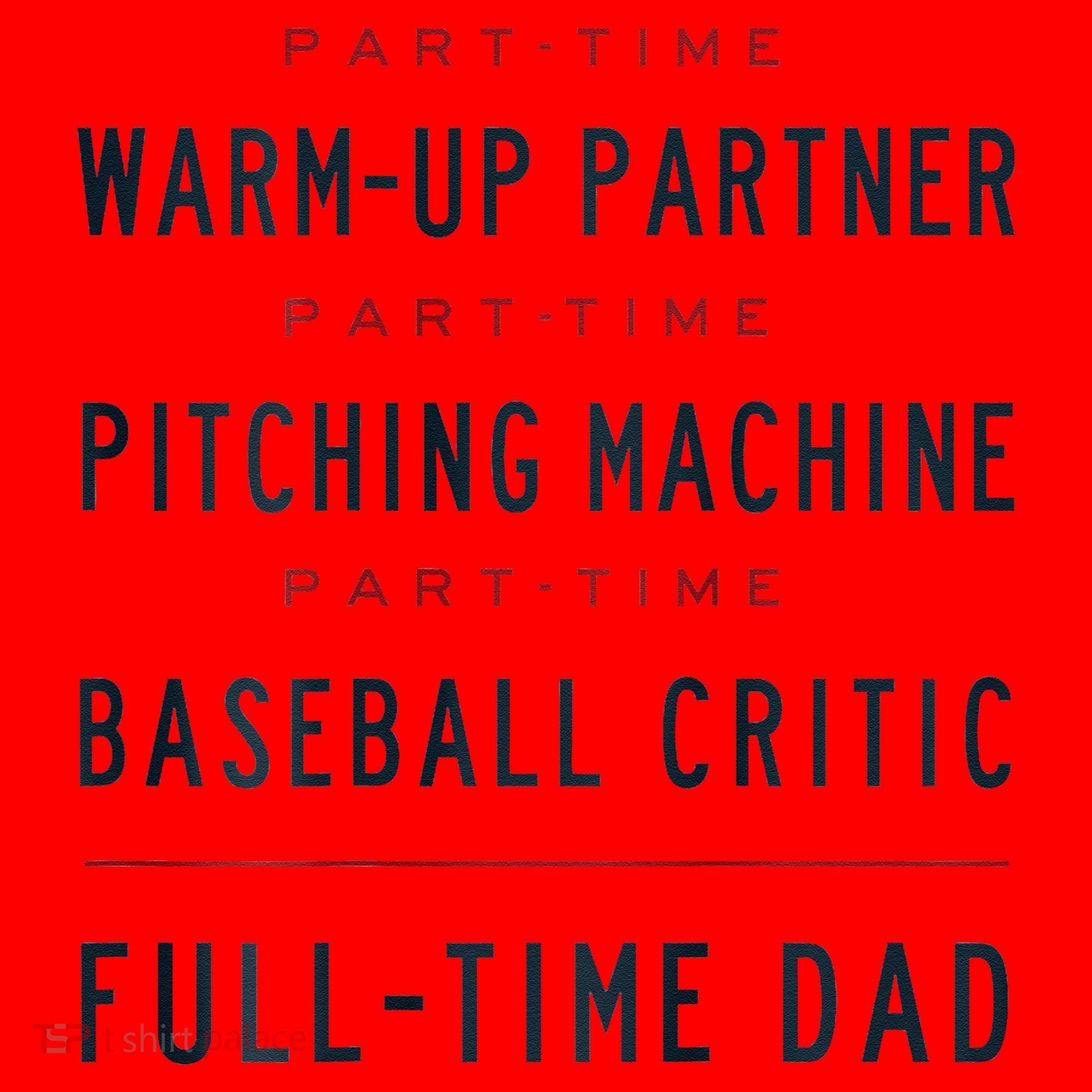 Part Time Warm Up Partner Pitching Baseball Full Time Dad Santa Hat