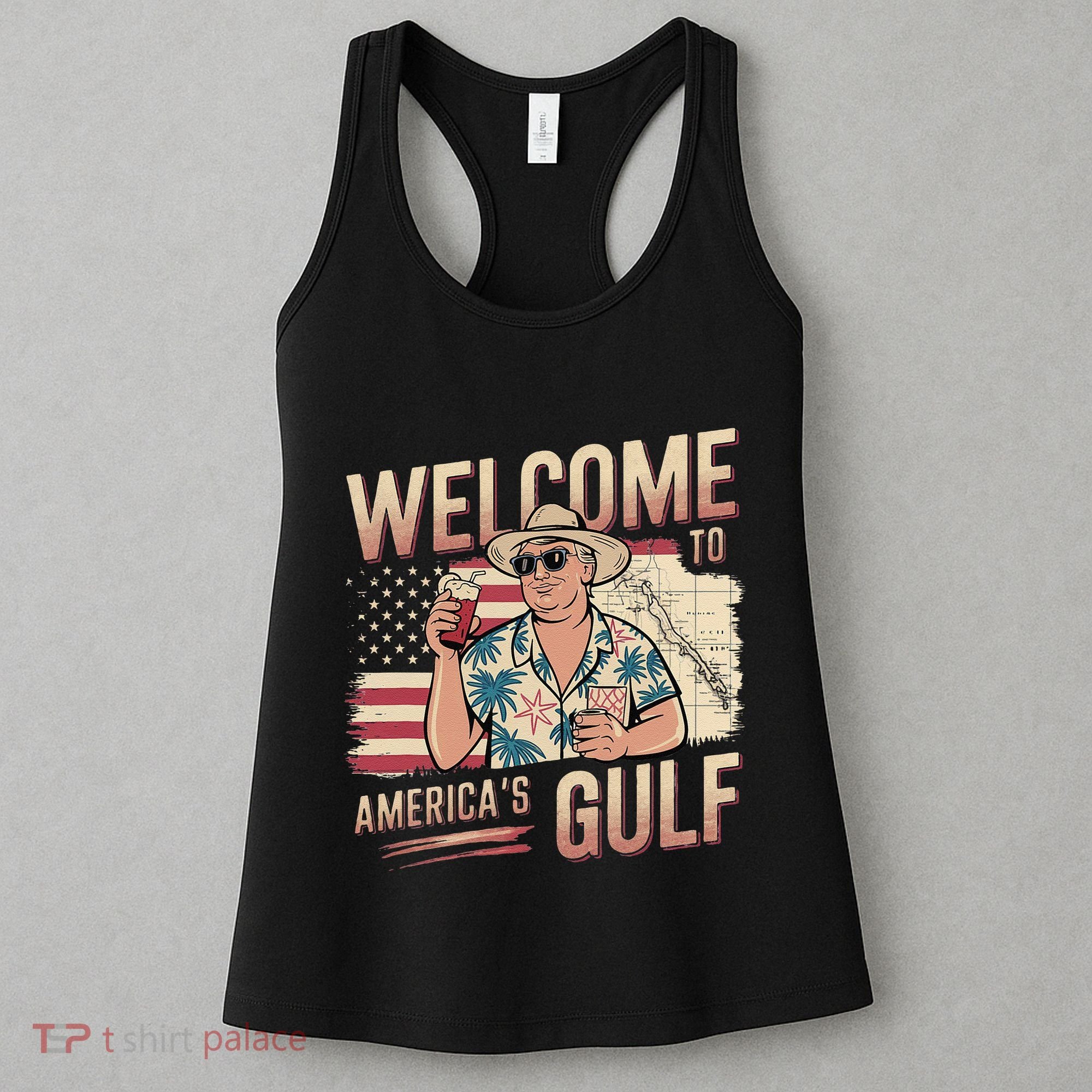President Trump Welcome To AmericaS Gulf Mexico Vacation Women's Tank Top