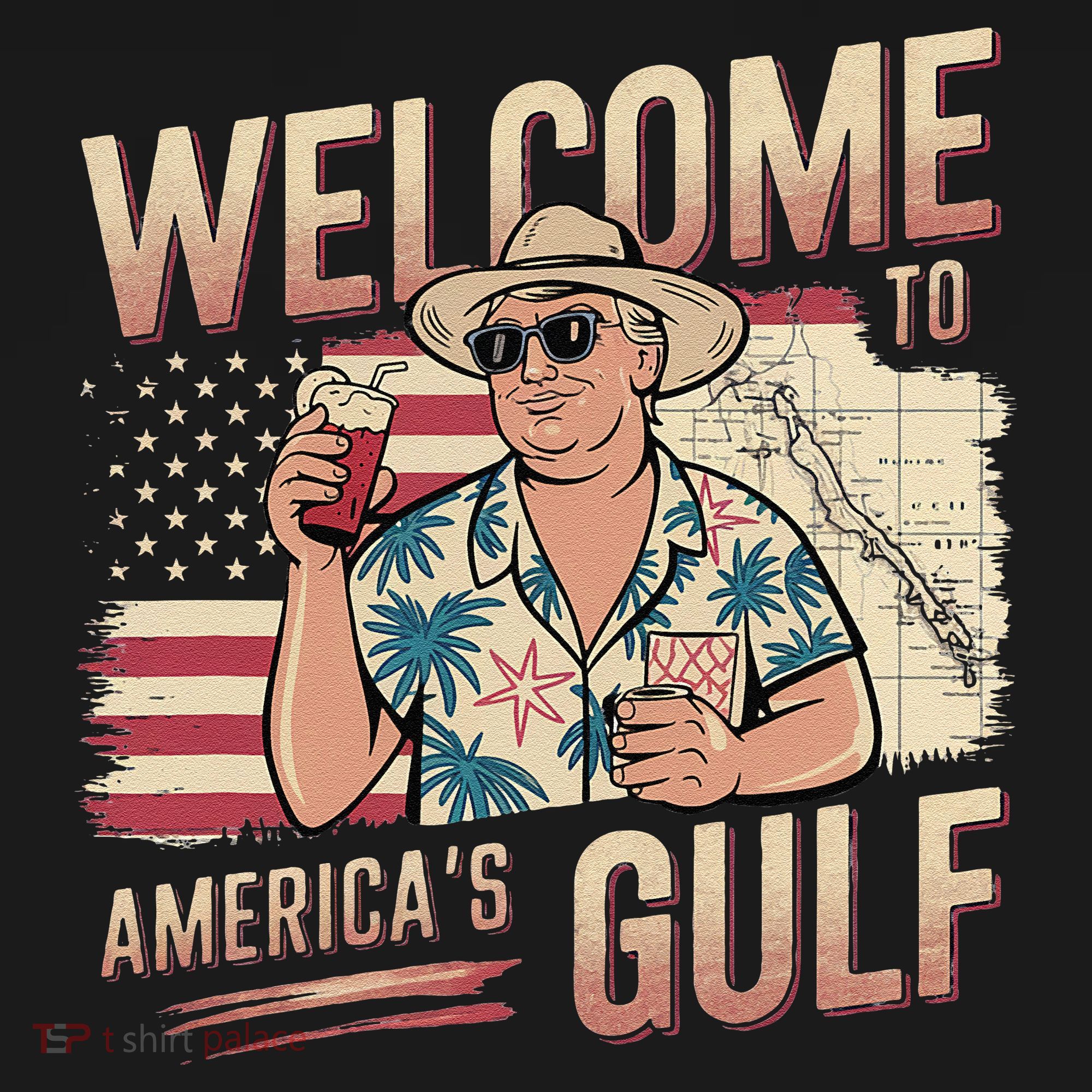 President Trump Welcome To AmericaS Gulf Mexico Vacation Women's Tank Top