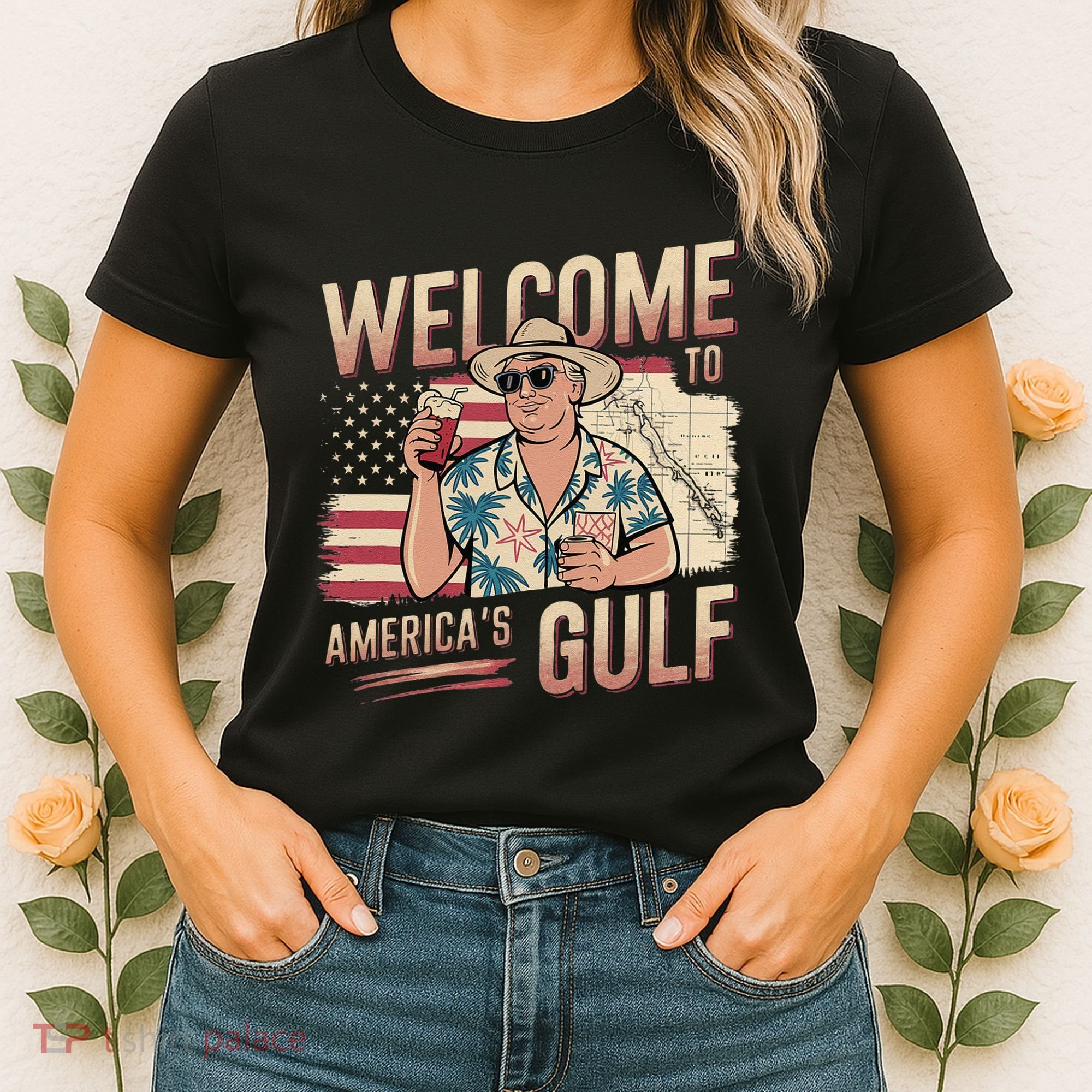 President Trump Welcome To AmericaS Gulf Mexico Vacation Women's T-Shirt