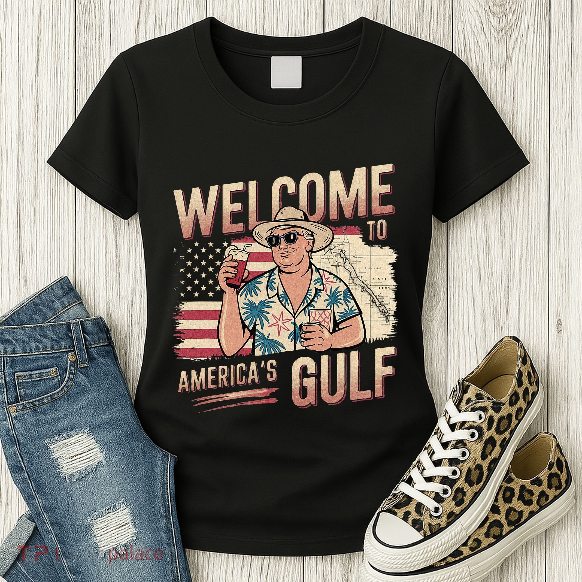 President Trump Welcome To AmericaS Gulf Mexico Vacation Women's T-Shirt