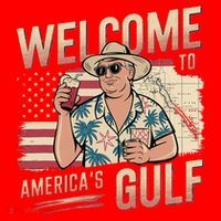 President Trump Welcome To AmericaS Gulf Mexico Vacation Santa Hat thumb 1
