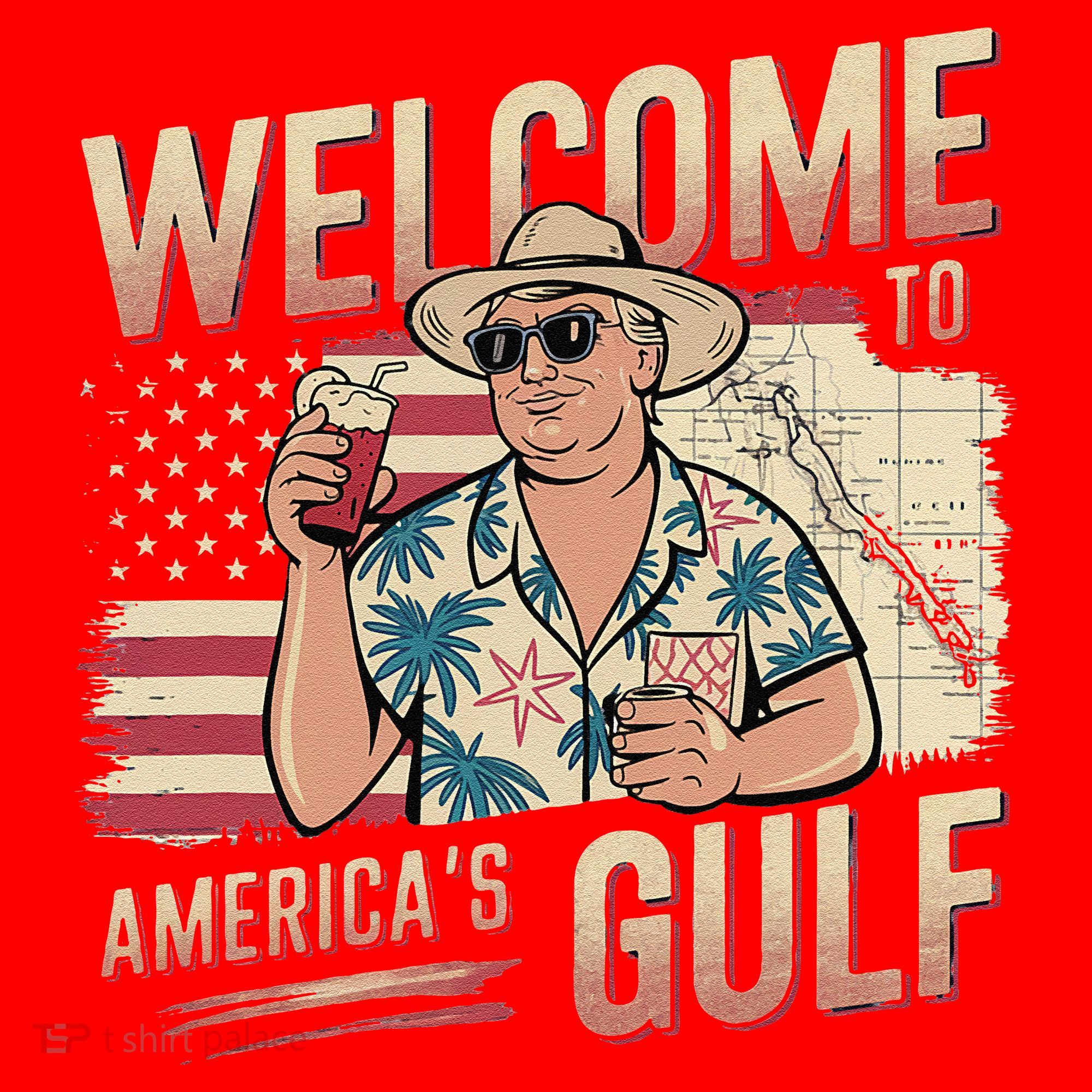 President Trump Welcome To AmericaS Gulf Mexico Vacation Santa Hat