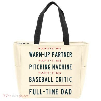 Part Time Warm Up Partner Pitching Baseball Full Time Dad Tote Bag