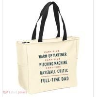 Part Time Warm Up Partner Pitching Baseball Full Time Dad Tote Bag thumb 2