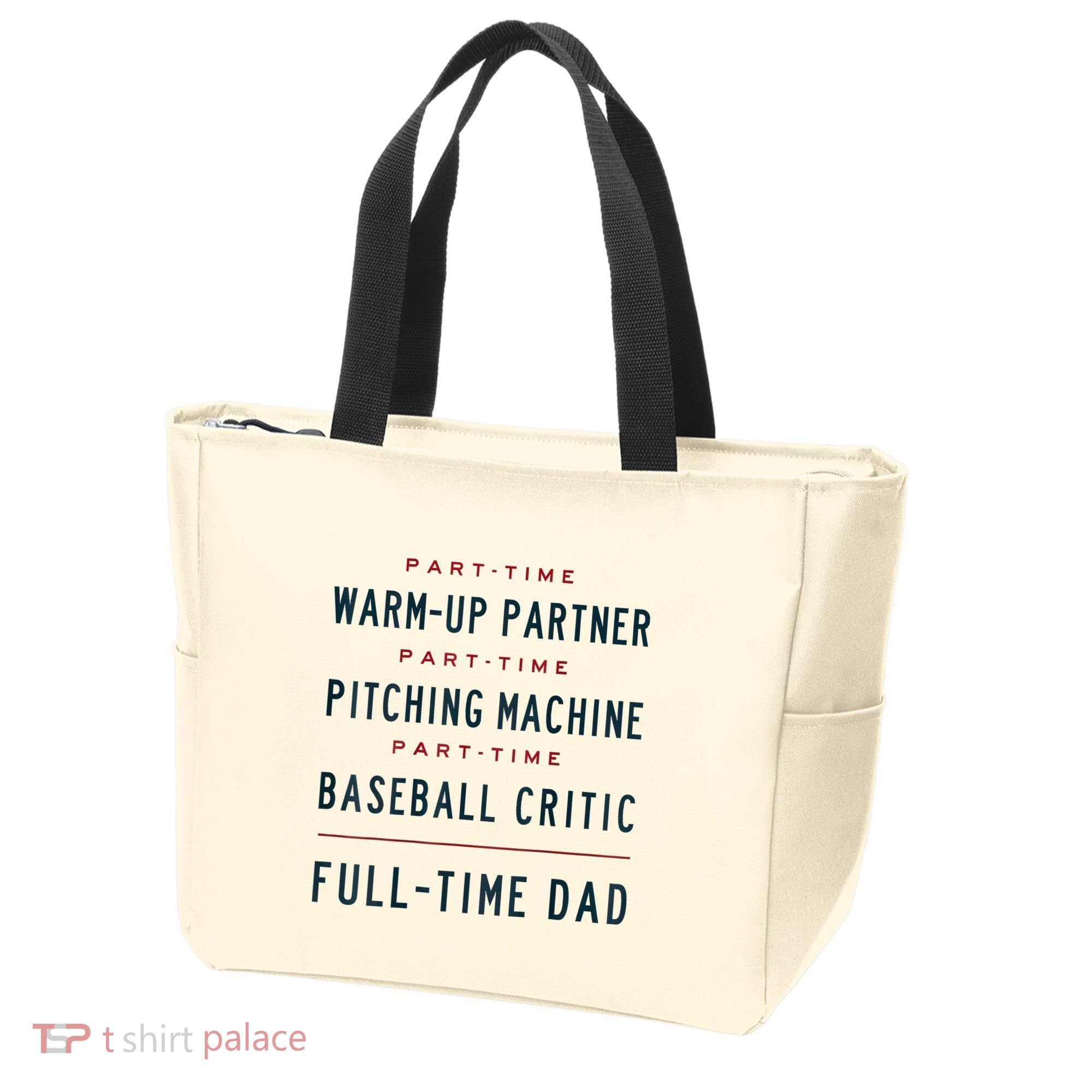 Part Time Warm Up Partner Pitching Baseball Full Time Dad Tote Bag