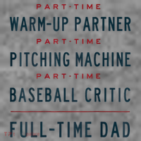 Part Time Warm Up Partner Pitching Baseball Full Time Dad Toddler Hoodie thumb 2
