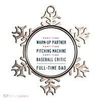 Part Time Warm Up Partner Pitching Baseball Full Time Dad Ornament thumb 0