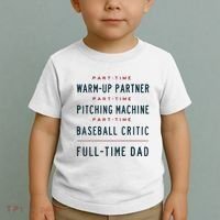 Part Time Warm Up Partner Pitching Baseball Full Time Dad Toddler T-Shirt thumb 2
