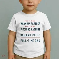 Part Time Warm Up Partner Pitching Baseball Full Time Dad Toddler T-Shirt thumb 2