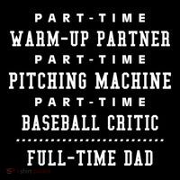 Part Time Warm Up Partner Pitching Baseball Full Time Dad Cute Gift Women's Hoodie thumb 2