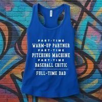 Part Time Warm Up Partner Pitching Baseball Full Time Dad Cute Gift Women's Tank Top thumb 3