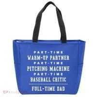 Part Time Warm Up Partner Pitching Baseball Full Time Dad Cute Gift Tote Bag thumb 0