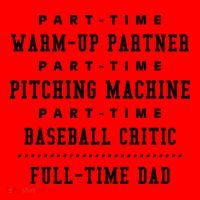 Part Time Warm Up Partner Pitching Baseball Full Time Dad Cute Gift Santa Hat thumb 1
