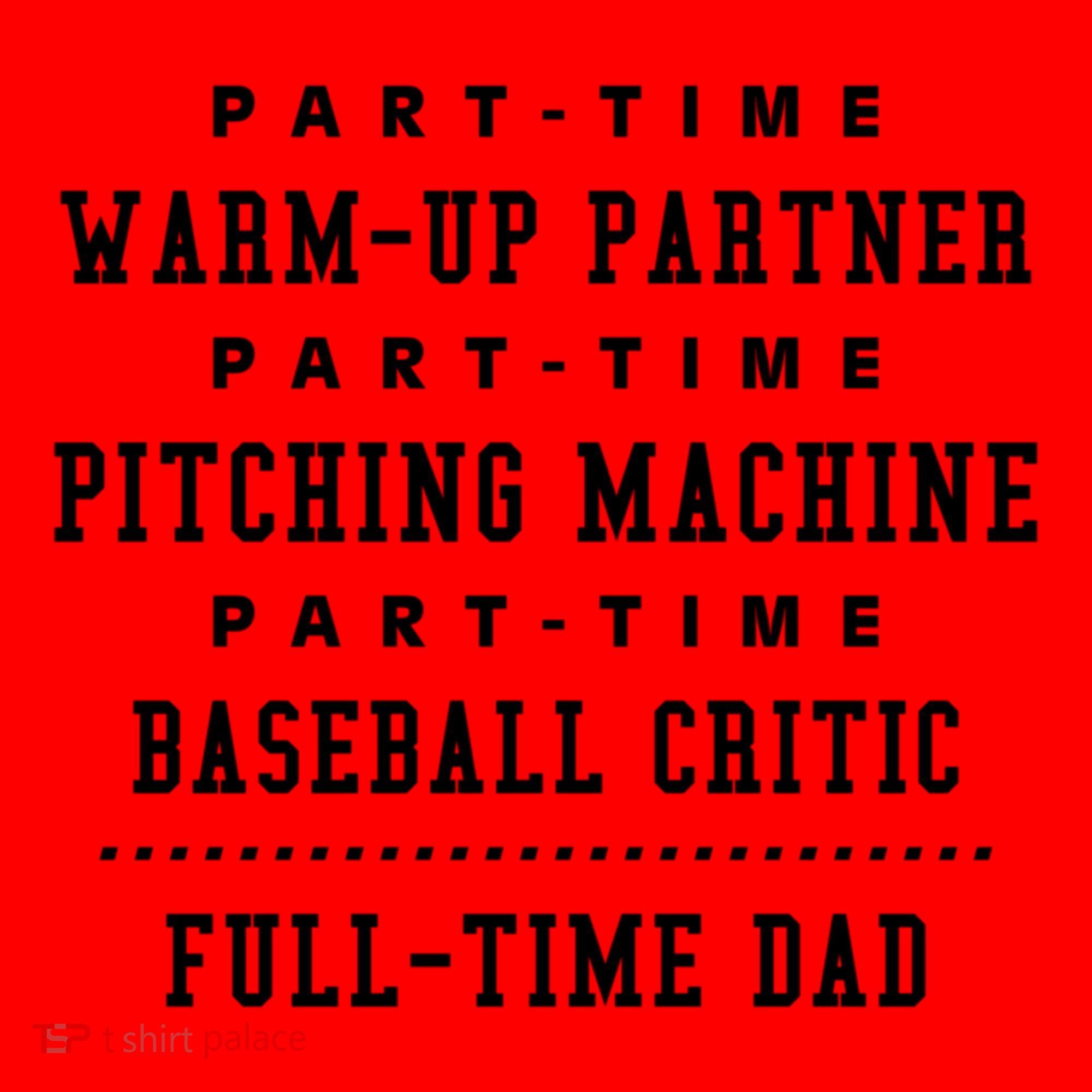 Part Time Warm Up Partner Pitching Baseball Full Time Dad Cute Gift Santa Hat