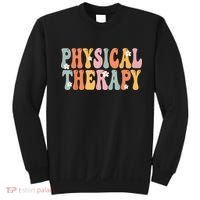Physical Therapy Week Groovy Appreciation Day For Women Work Sweatshirt thumb 0
