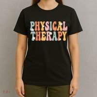 Physical Therapy Week Groovy Appreciation Day For Women Work T-Shirt thumb 4
