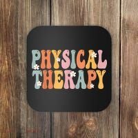 Physical Therapy Week Groovy Appreciation Day For Women Work Coaster thumb 0