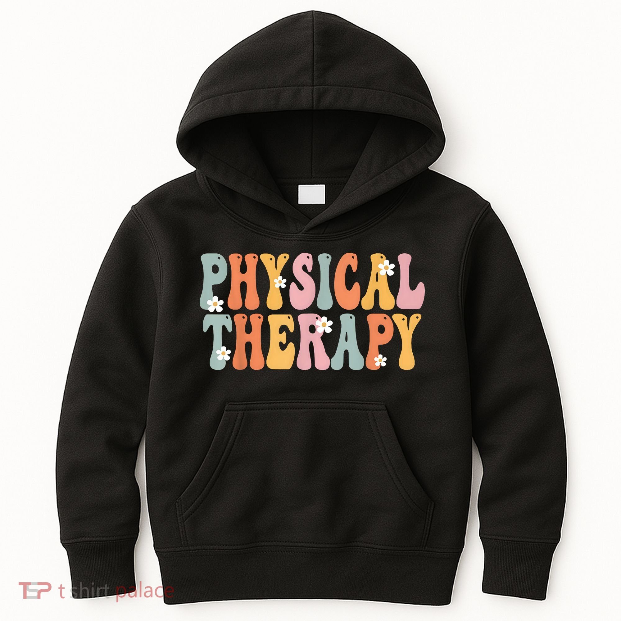 Physical Therapy Week Groovy Appreciation Day For Women Work Kids Hoodie