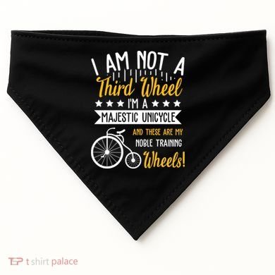 Professional Third Wheel Unicycle Dating Humor Sarcasm Gift USA-Made Doggie Bandana