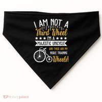 Professional Third Wheel Unicycle Dating Humor Sarcasm Gift USA-Made Doggie Bandana thumb 0