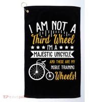 Professional Third Wheel Unicycle Dating Humor Sarcasm Gift Golf Towel thumb 0