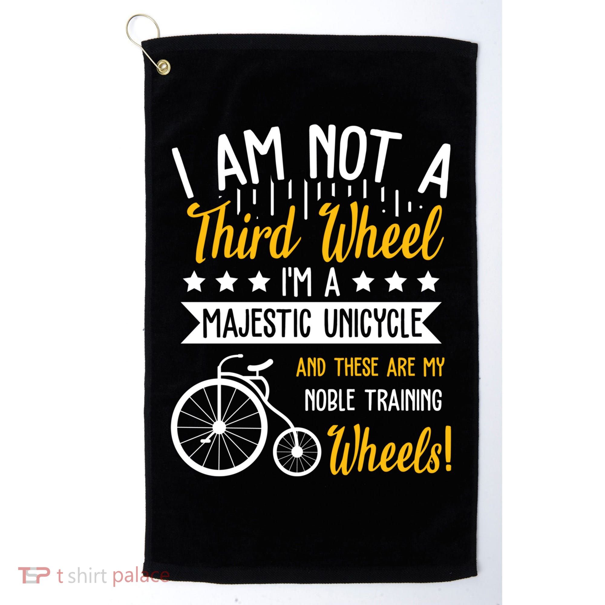 Professional Third Wheel Unicycle Dating Humor Sarcasm Gift Golf Towel