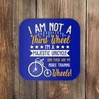 Professional Third Wheel Unicycle Dating Humor Sarcasm Gift Coaster thumb 0
