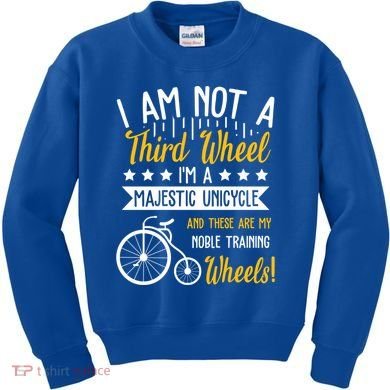Professional Third Wheel Unicycle Dating Humor Sarcasm Gift Kids Sweatshirt