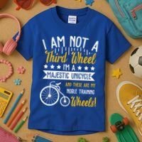 Professional Third Wheel Unicycle Dating Humor Sarcasm Gift Kids T-Shirt thumb 3