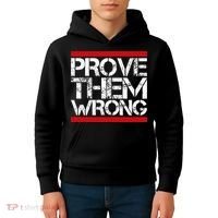 Prove Them Wrong Inspirational Saying Motivational Workout Kids Hoodie thumb 4