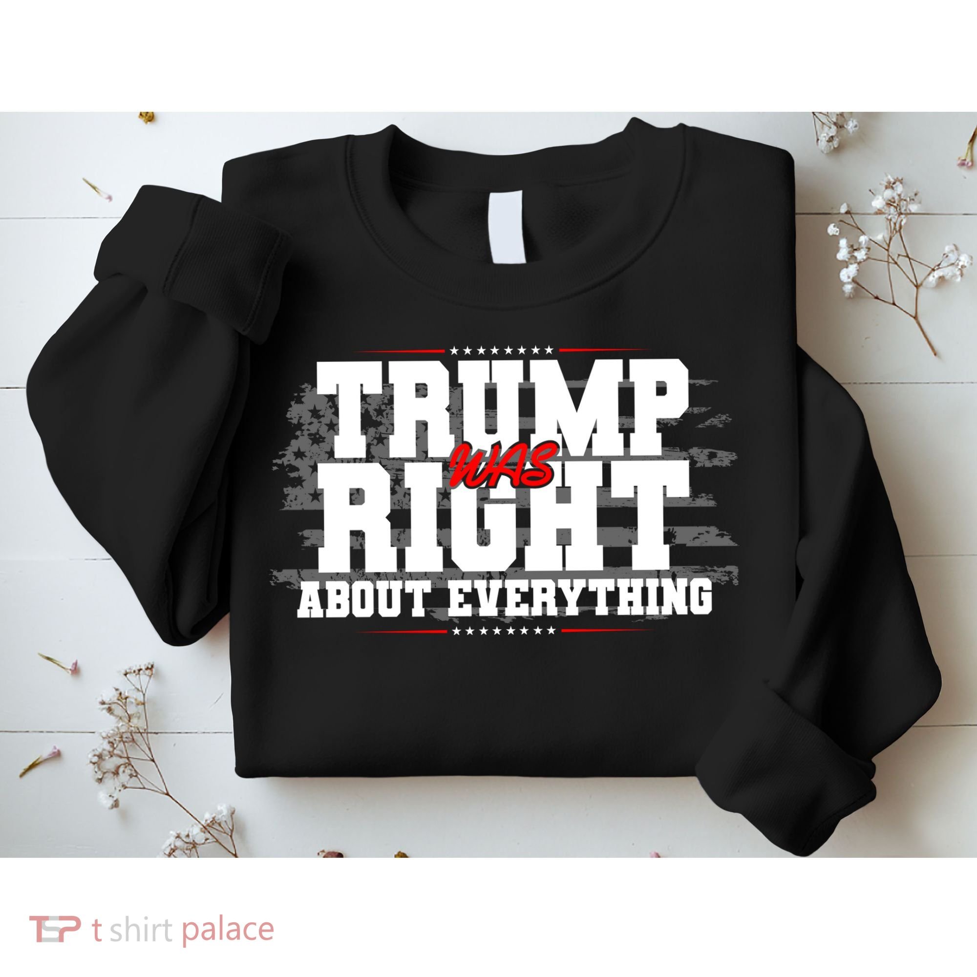 Patriotic Trump Was Right About Everything USA Flag Sweatshirt