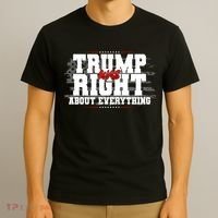 Patriotic Trump Was Right About Everything USA Flag T-Shirt thumb 3