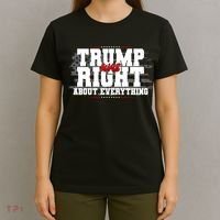 Patriotic Trump Was Right About Everything USA Flag T-Shirt thumb 4