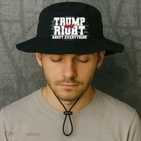 Patriotic Trump Was Right About Everything USA Flag Bucket Hat thumb 2