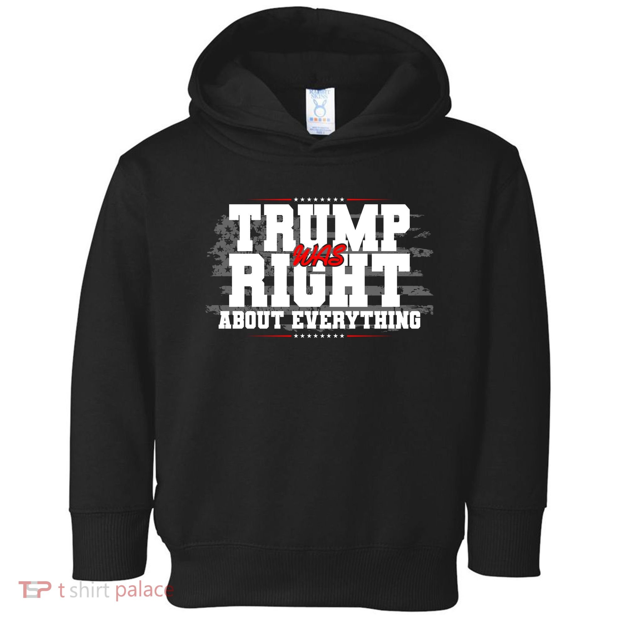 Patriotic Trump Was Right About Everything USA Flag Toddler Hoodie