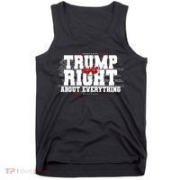 Patriotic Trump Was Right About Everything USA Flag Tank Top thumb 0