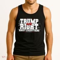Patriotic Trump Was Right About Everything USA Flag Tank Top thumb 3