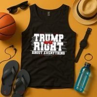 Patriotic Trump Was Right About Everything USA Flag Tank Top thumb 4