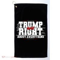 Patriotic Trump Was Right About Everything USA Flag Golf Towel thumb 0